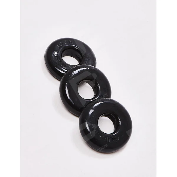 3 Anillos para Pene Negro Night Edition - Oxballs