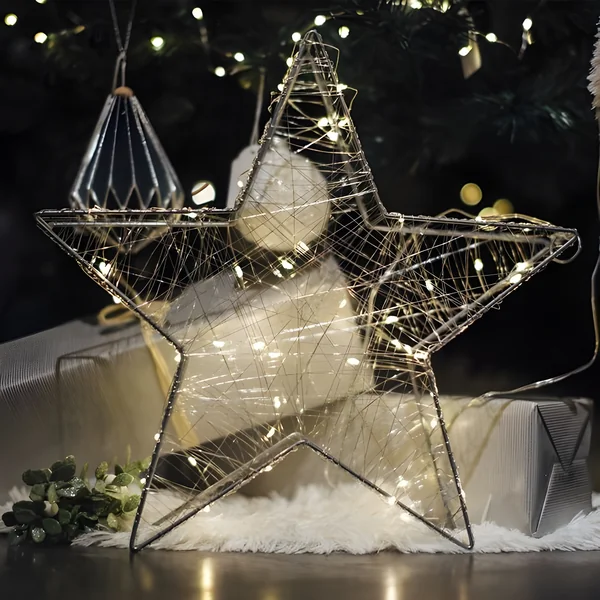 Adorno de estrella con luz