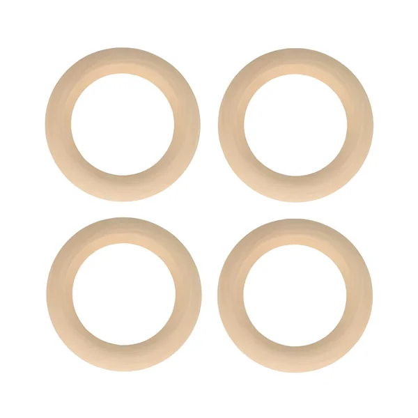 Anillo de madera de 6 cm - Artemio - 4 unidades