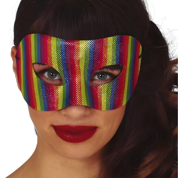 Antifaz multicolor con brillo