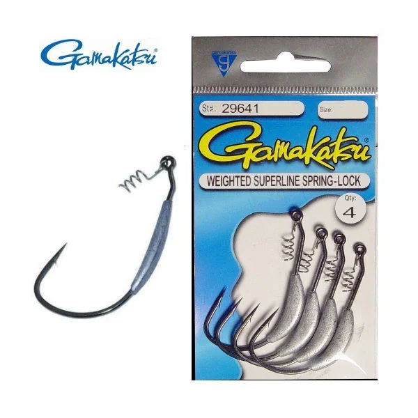 Anzuelo Gamakatsu Weighted Superline Spring Lock Hook Ewg