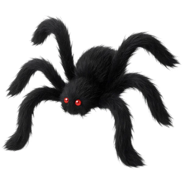 Araña de 1,25 m negra de ojos rojos