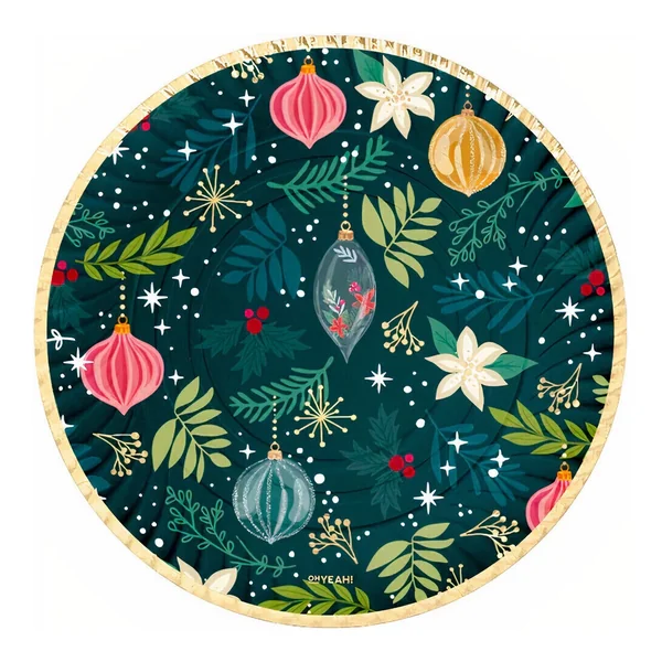 Bandeja de 30 cm de adorno navideño - 2 unidades