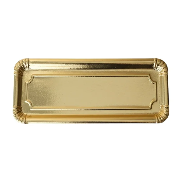 Bandeja de 34 x 12 cm dorada - 100 unidades