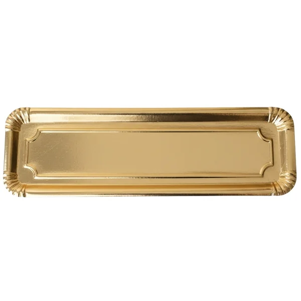 Bandeja de 45 x 13 cm dorada - 100 unidades