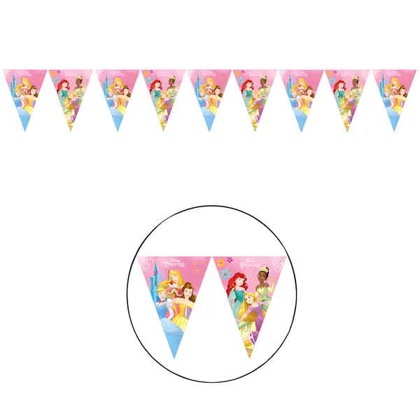 Banderín de las Princesas Disney rosa - 2,3 m