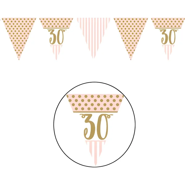 Banderín de Pink Chic cumpleaños - 3,70 m