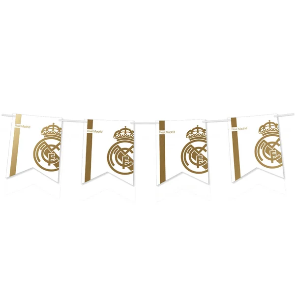 Banderín de Real Madrid escudo dorado