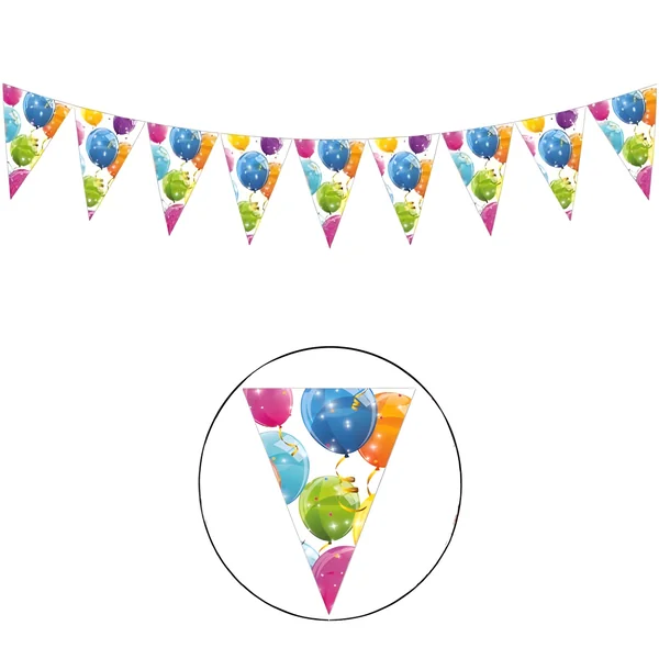 Banderín de triángulos de globos brillantes de 2,30 m