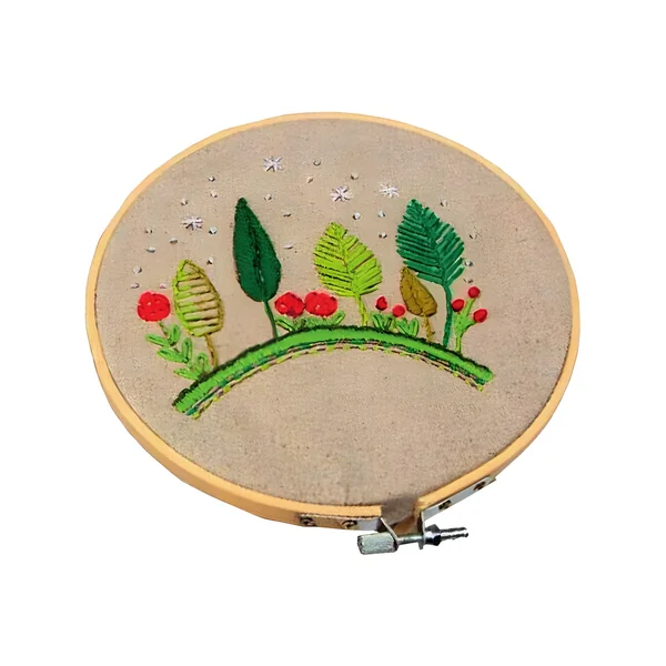 Bastidor circular para bordar de 25 cm de bambú - Nadel - Imagen 2
