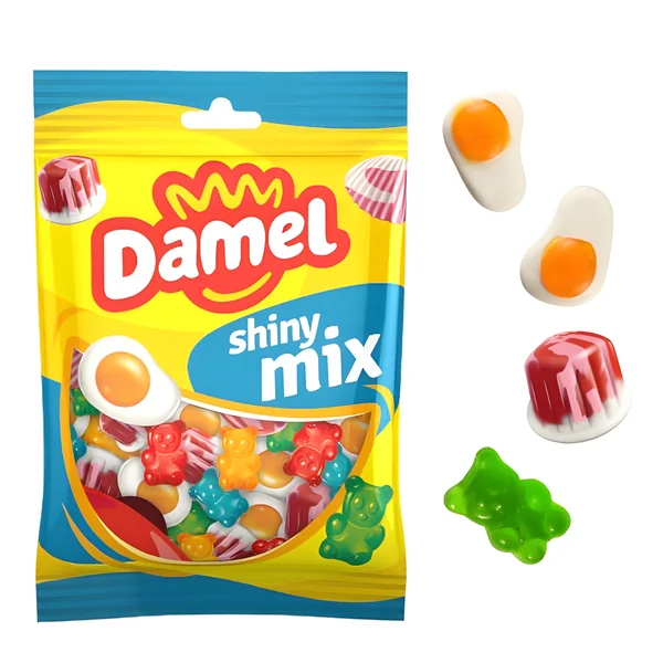 Bolsa surtida de gominolas shiny mix sin gluten - Damel - 80 gr
