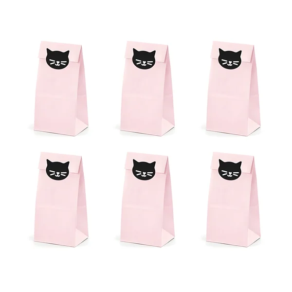 Bolsas de papel de Gatos - 6 unidades