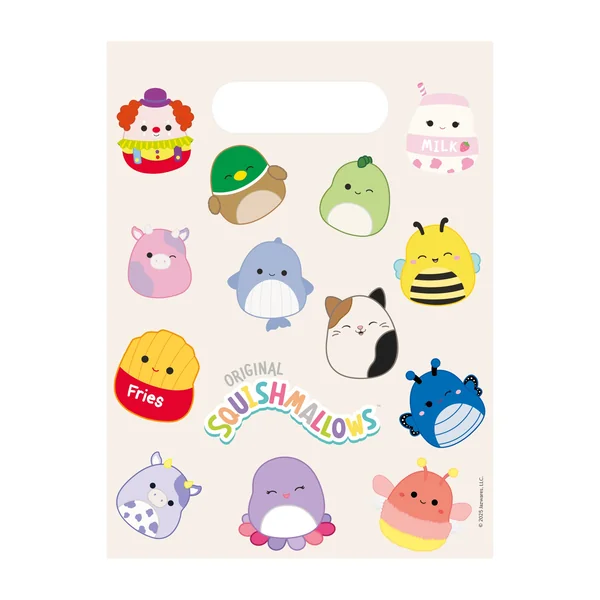 Bolsas de Squishmallows de plástico - 6 unidades