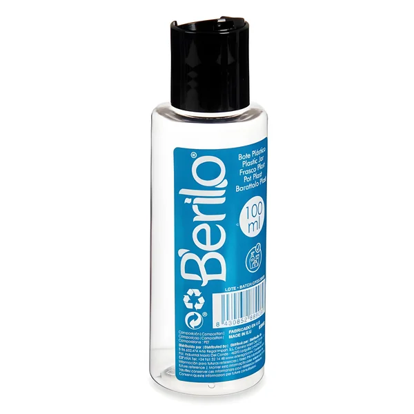 Bote dosificador de 100 ml transparente