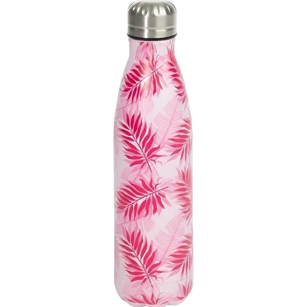 Botella de 0,5 L con diseño palmeras flúor