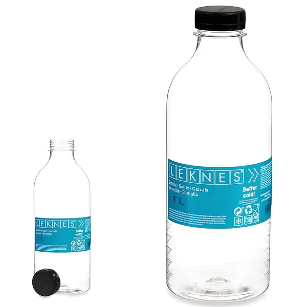 Botella de 1 L de plástico transparente - Imagen 2