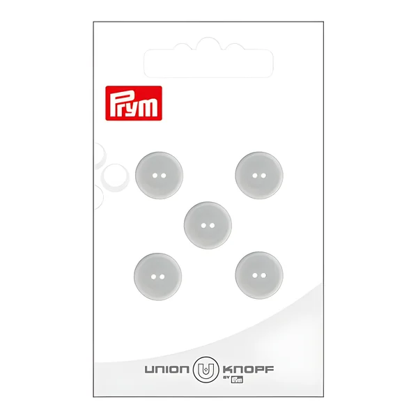 Botones grises de 1,2 cm con dos agujeros - Prym - 5 unidades