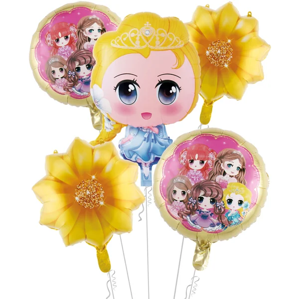 Bouquet de princesa mágica amarilla - 5 unidades