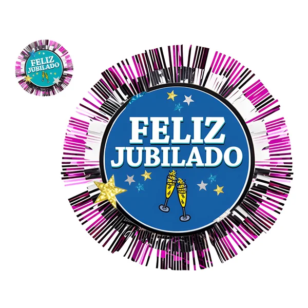Broche de Feliz Jubilado de 14,5 cm