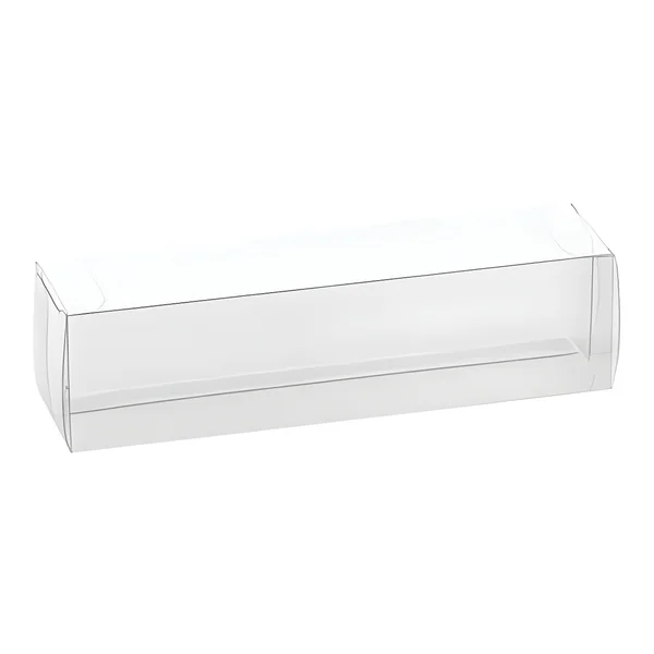 Caja de 19 x 5 x 5 cm para macarons transparente