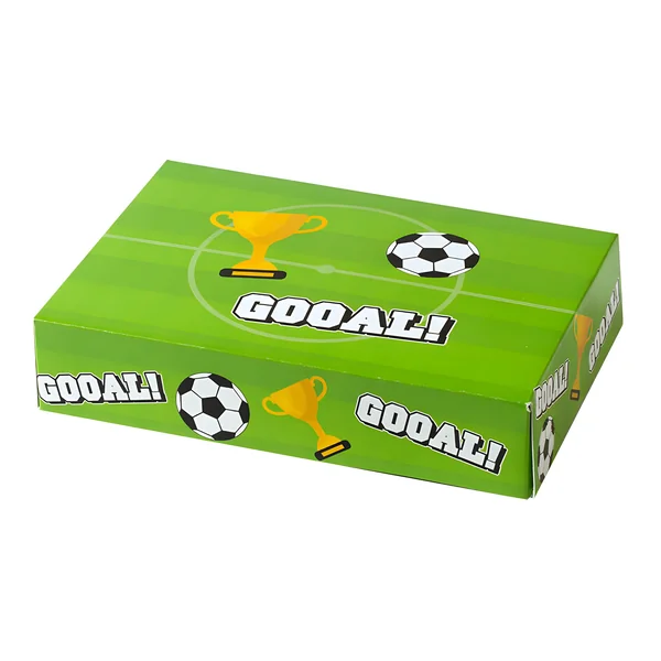 Caja de 23,5 x 16 x 5 cm de fútbol verde