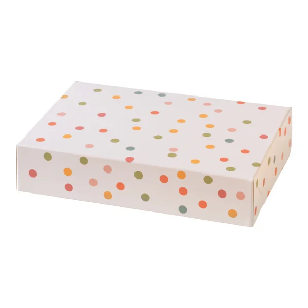 Caja de 23,5 x 16 x 5 cm de lunares