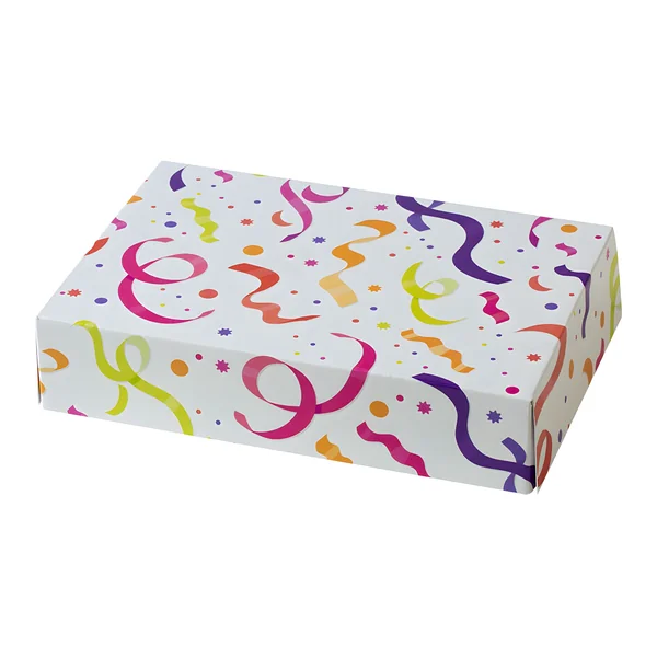 Caja de 23,5 x 16 x 5 cm de serpentinas