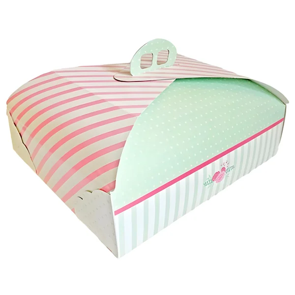 Caja de 38 x 30 x 10 cm para tarta rectangular con asa