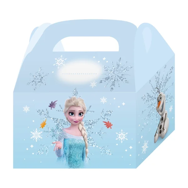 Caja de cartón de Frozen azul - 4 unidades