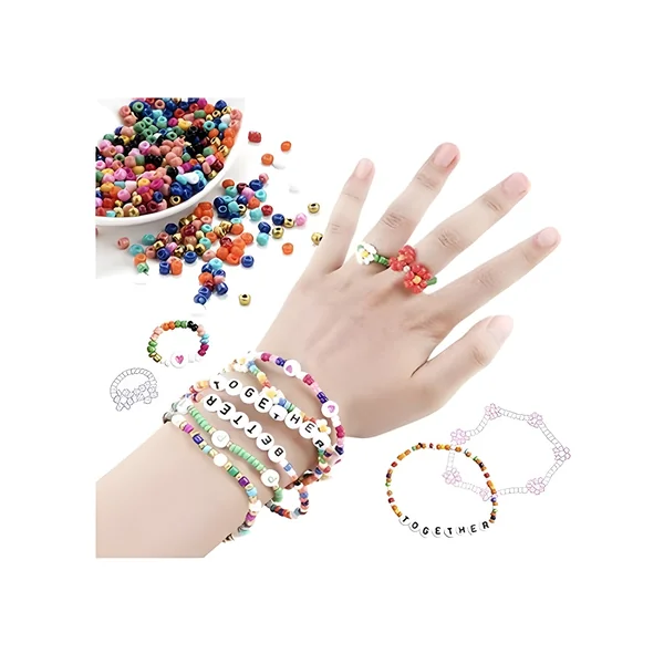 Caja de cuentas para pulseras con abalorios surtidos - Imagen 2