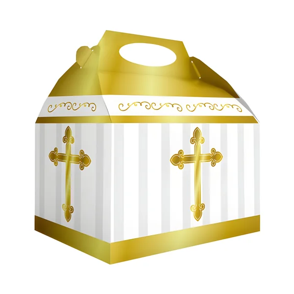 Caja de Primera Comunión dorada - 12 unidades