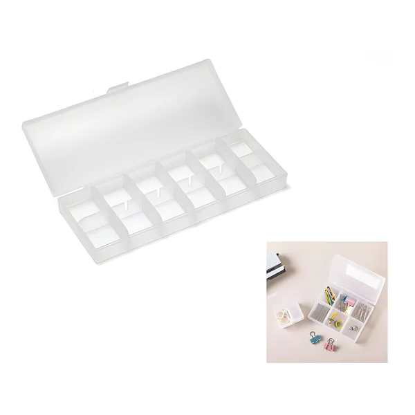 Caja organizadora de 6,5 x 17 cm - 12 compartimentos