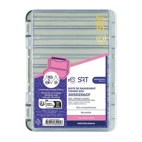 Caja para señuelos 2x6 compartimentos SRT