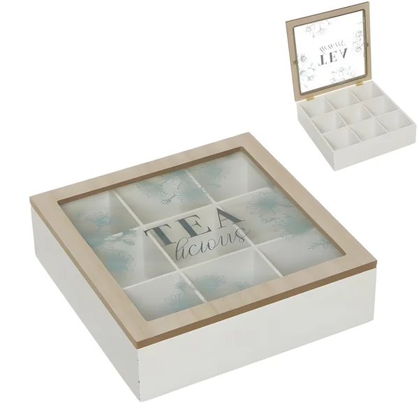 Caja para té Tea time - 9 compartimentos