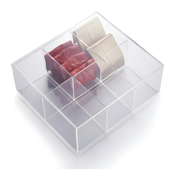 Caja para té transparente - 6 compartimentos