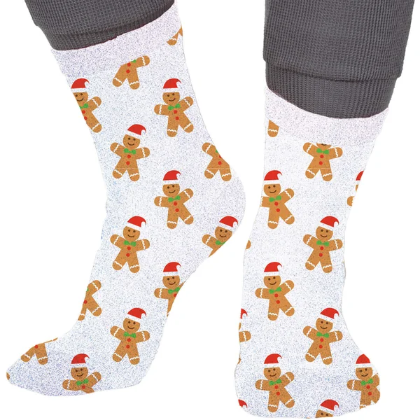 Calcetines de galleta de jengibre con glitter - 1 par