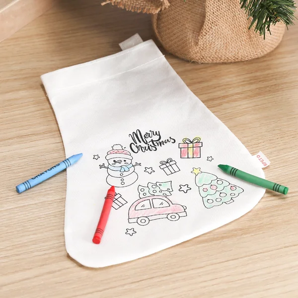 Calcetín de Navidad para colorear - Imagen 4