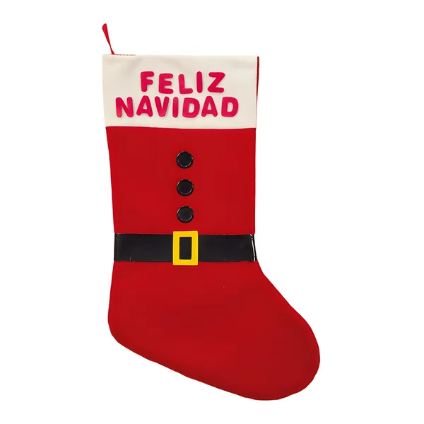 Calcetín de Papá Noel con letras para personalizar de 51 cm