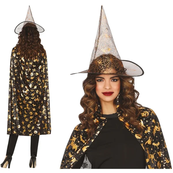 Capa y gorro de calabazas doradas - Imagen 2