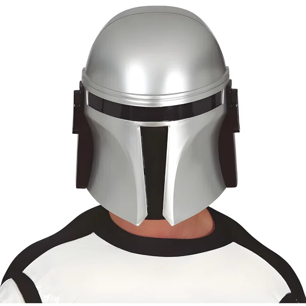 Casco plateado soldado espacial