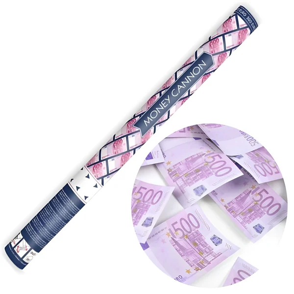 Cañón de confeti de billetes de 60 cm