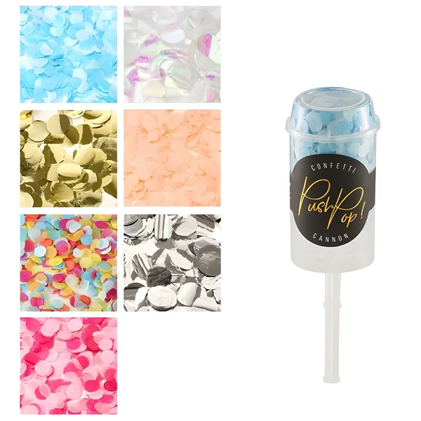 Cañón de confeti push pop - 1 unidad