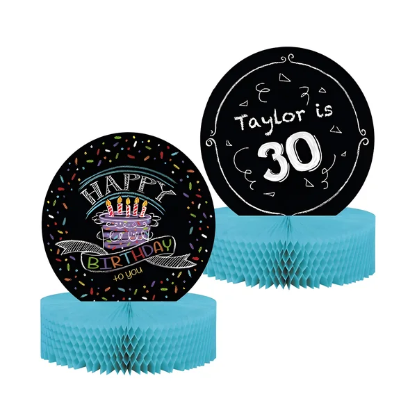 Centro de mesa de Black Birthday