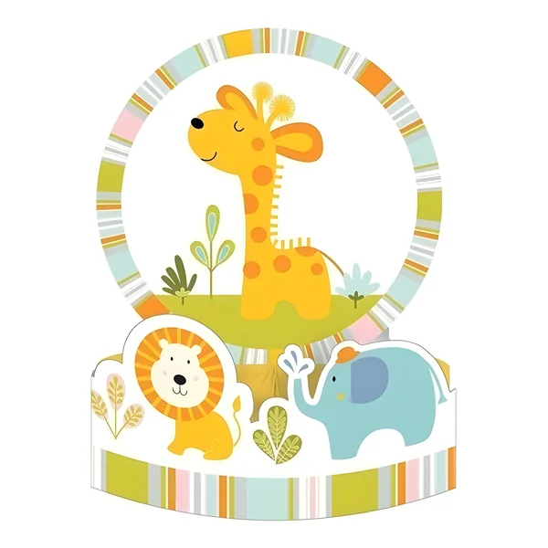 Centro de mesa de Happy Jungle de 30,5 x 22,9 cm