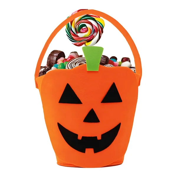 Cesta de calabaza de fieltro de 31 x 18 cm
