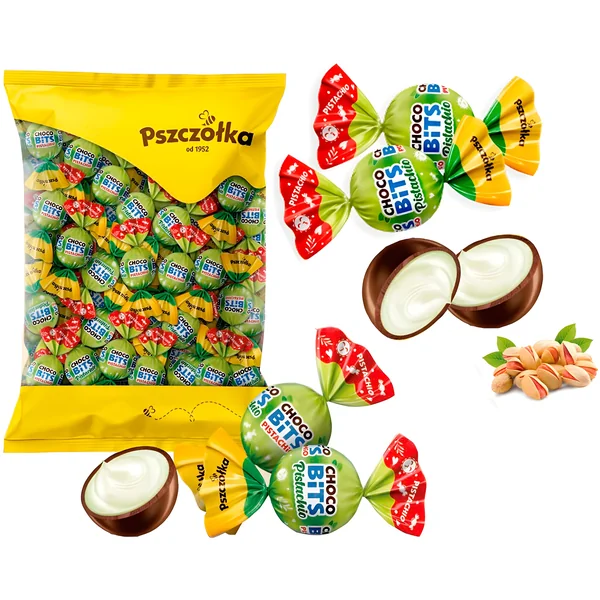 Choco bits de pistacho de 1 kg