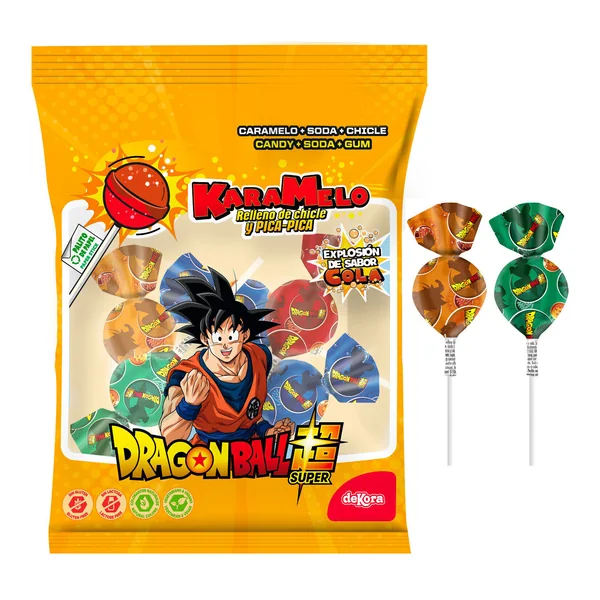 Chupa chups de Dragon Ball explosión cola de 20 gr