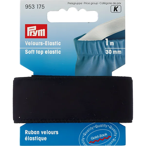 Cinta elástica de 3 cm de terciopelo - Prym - 1 m - Imagen 3