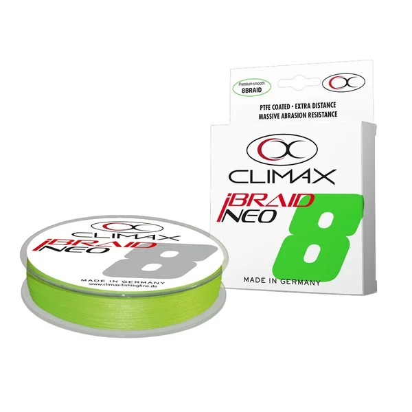 Climax IBraid NEO Fluo Chartreuse Línea Trenzada 0.16mm - 12.3kg (275m)