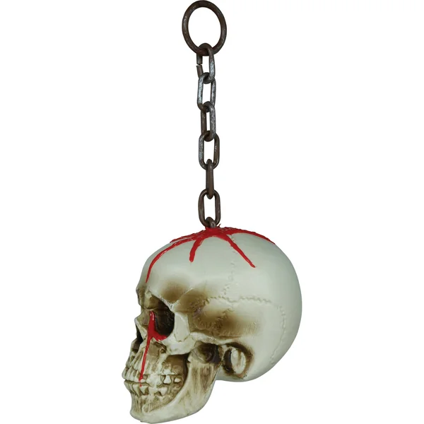 Colgante de calavera sangrienta con cadena de 40 cm - Imagen 4
